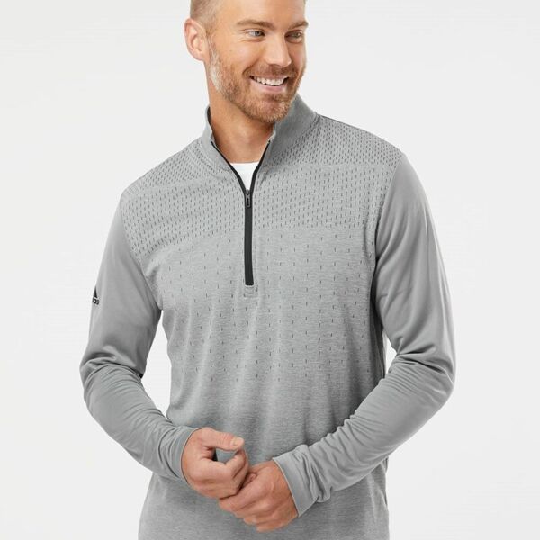 Heather Block Print Quarter-Zip Pullover Thumbnail