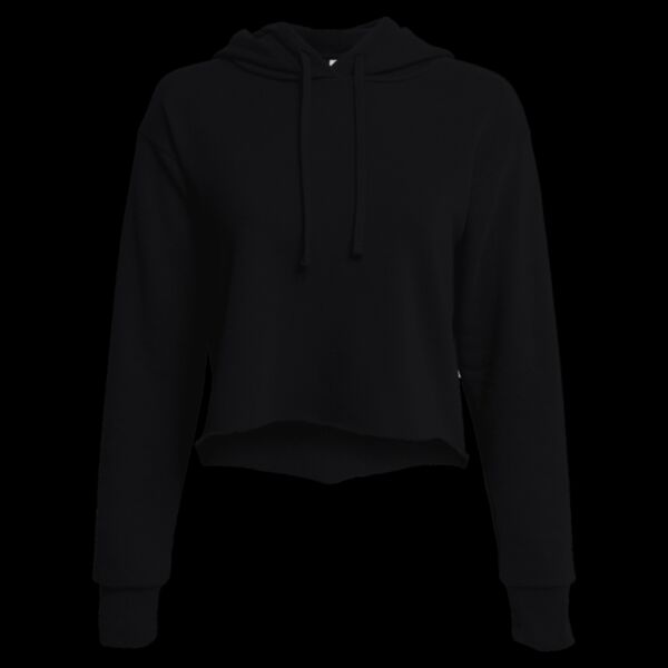Women's Laguna Sueded Raw Edge Crop Hoodie Sweatshirt Thumbnail