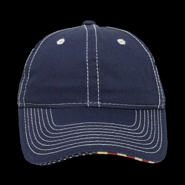 Unstructured Twill W/Flag Sandwich Visor Thumbnail