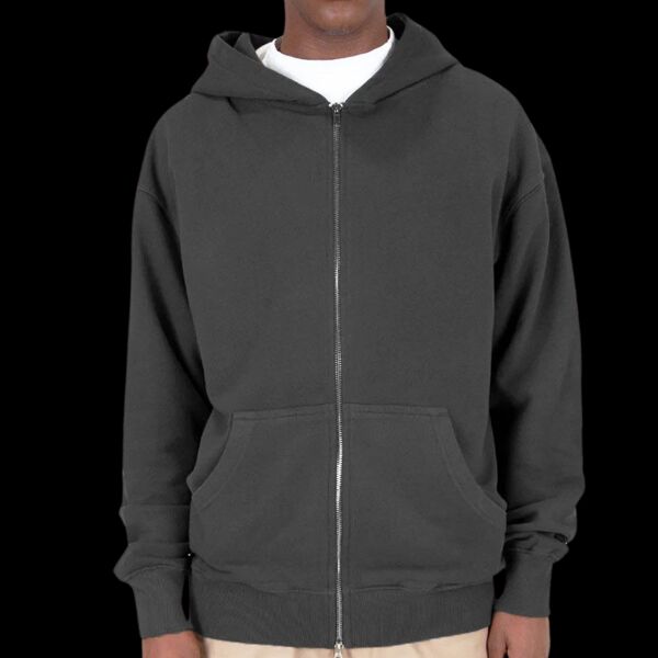 Unisex Max Heavy Fleece Garment-Dyed Double-Zip Hooded Sweatshirt Thumbnail