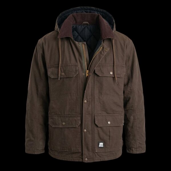 Men's Heartland Washed Duck Zip-Off Hooded Coat Thumbnail