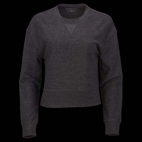 Women's Ribbed Knit Cropped Boxy Crew Thumbnail