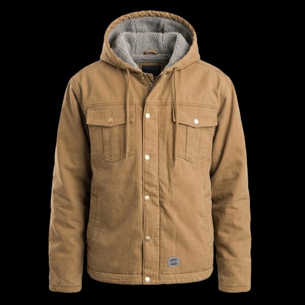 Men's Vintage Washed Sherpa-Lined Hooded Jacket Thumbnail