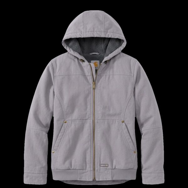 Women's Sherpa-Lined Twill Hooded Jacket Thumbnail