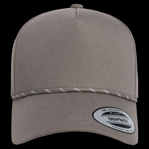 Retro Cotton Blend Five-Panel Rope Cap Thumbnail
