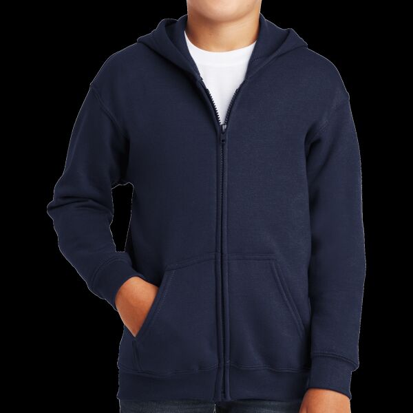 Youth Heavy Blend Full Zip Hooded Sweatshirt Thumbnail