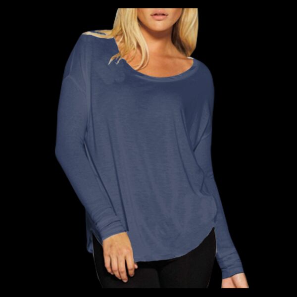 Women’s Flowy 2x1 Ribbed Long Sleeve Tee Thumbnail