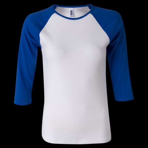 Women’s 1X1 Baby Rib Raglan Three-Quarter Sleeve Tee Thumbnail