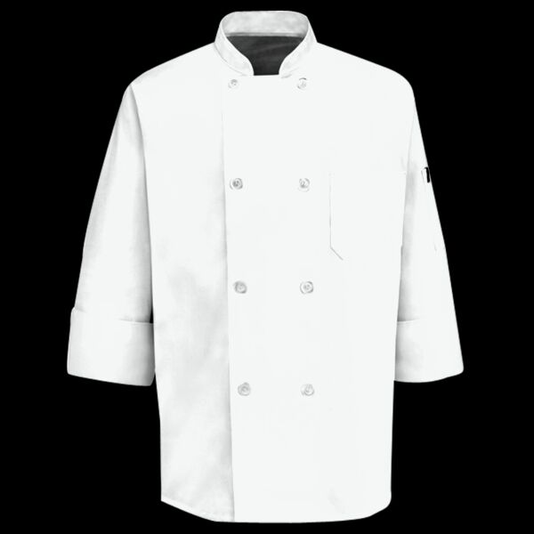Button Chef Coat with Thermometer Pocket Thumbnail