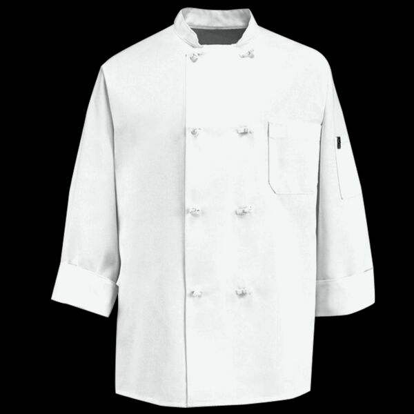 Eight Knot Button Chef Coat with Thermometer Pocket Thumbnail
