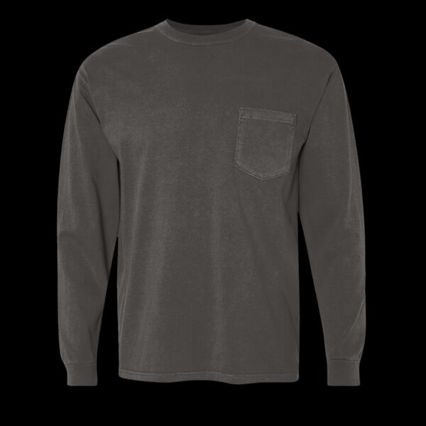 Unisex Garment-Dyed Heavyweight Long Sleeve Pocket T-Shirt Thumbnail