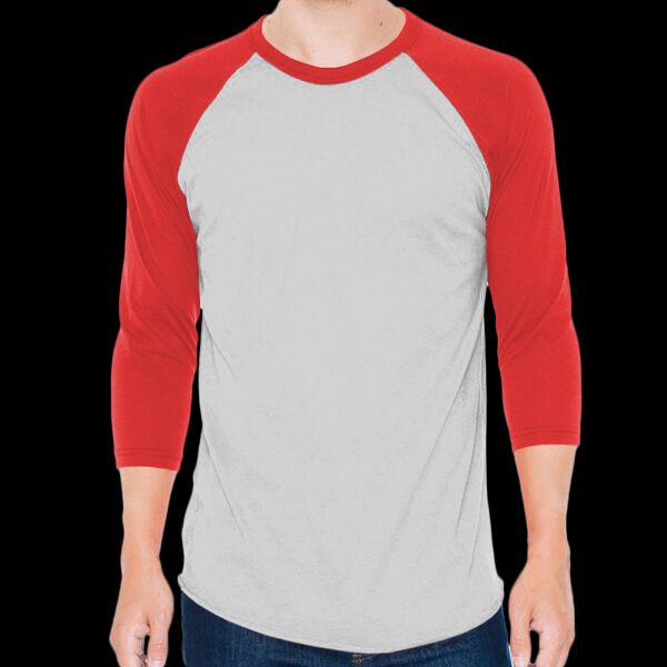 Unisex 50/50 Raglan Three-Quarter Sleeve Tee Thumbnail