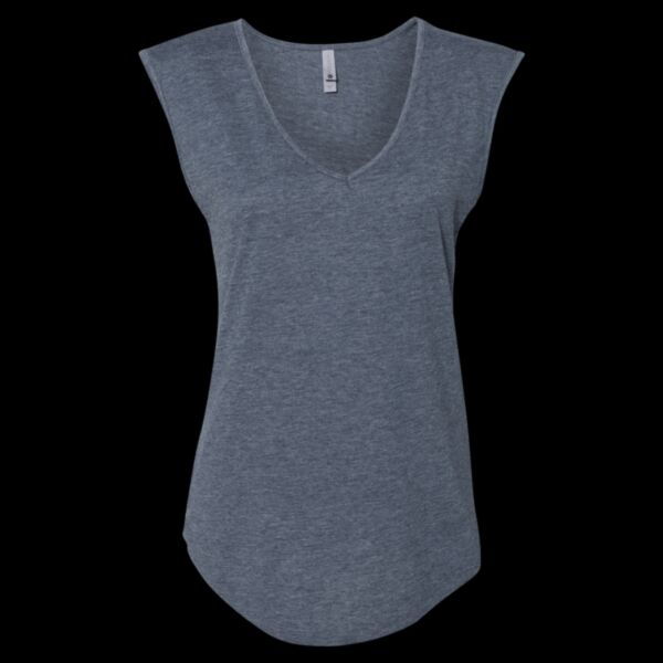 Women's Festival Sleeveless Deep V-Neck T-Shirt Thumbnail