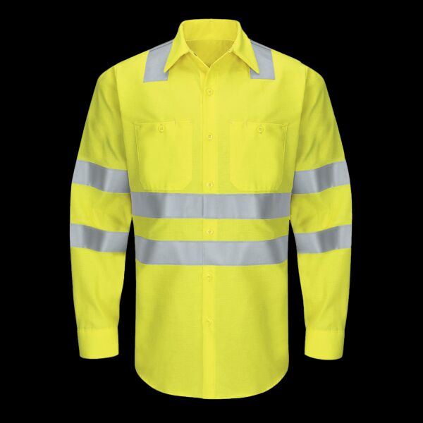 Men's Tall Enhanced & Hi-Visibility Long Sleeve Work Shirt Thumbnail