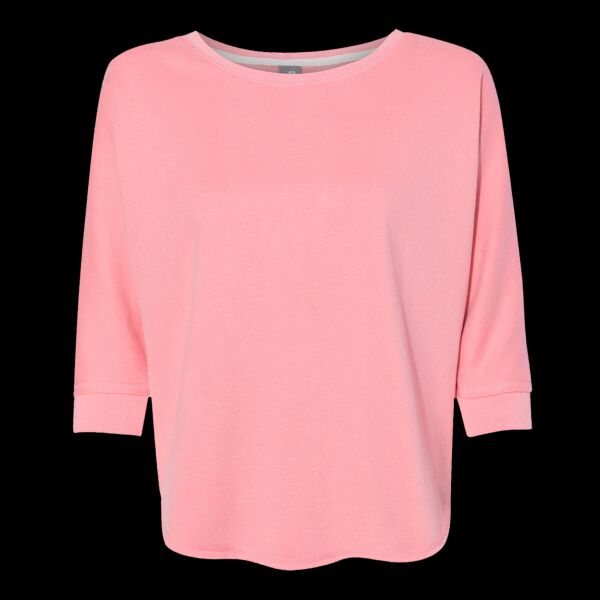 Women's Lounge Fleece Dolman Crewneck Sweatshirt Thumbnail