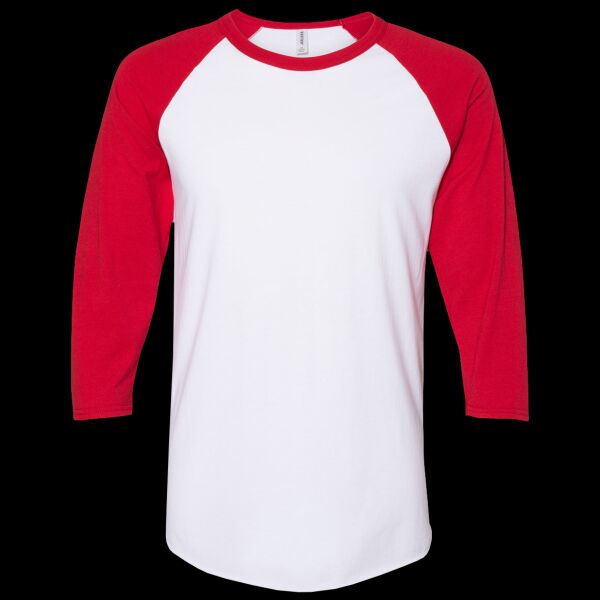 Premium Blend Ringspun Three-Quarter Sleeve Raglan Baseball T-Shirt Thumbnail