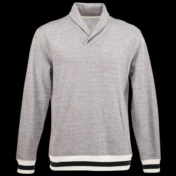 Men's Peppered Fleece Shawl Collar Sweatshirt Thumbnail