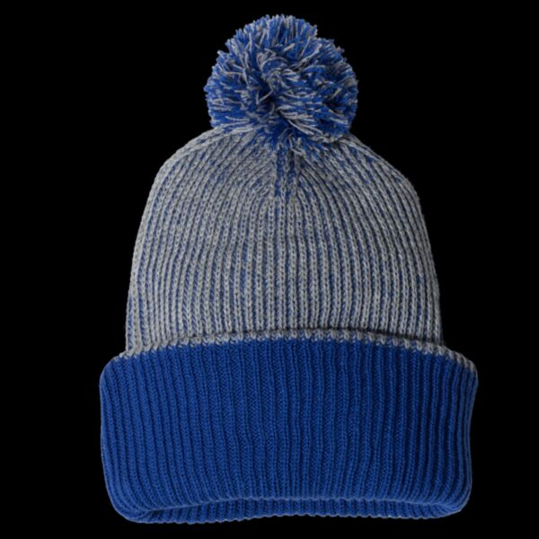 12" Speckled Pom-Pom Cuffed Beanie Thumbnail