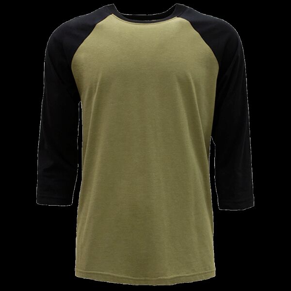 Unisex CVC Three-Quarter Sleeve Raglan T-Shirt Thumbnail
