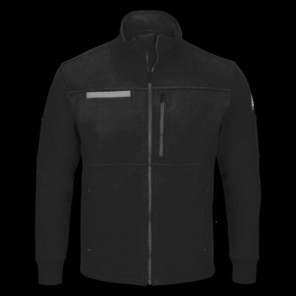Men's Zip Front Fleece Jacket-Cotton /Spandex Blend Thumbnail