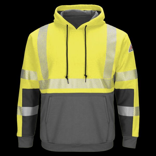 Men's Tall Hi-Visibility Color-Blocked Hooded Sweatshirt Thumbnail