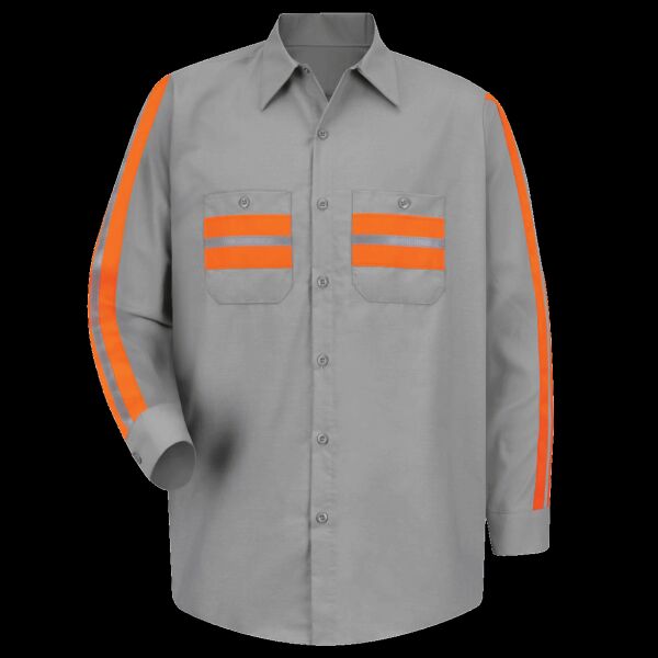Men's Industrial Enhanced-Visibility Long Sleeve Work Shirt Thumbnail