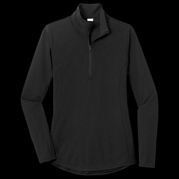 Ladies PosiCharge ® Tri Blend Wicking 1/4 Zip Pullover Thumbnail