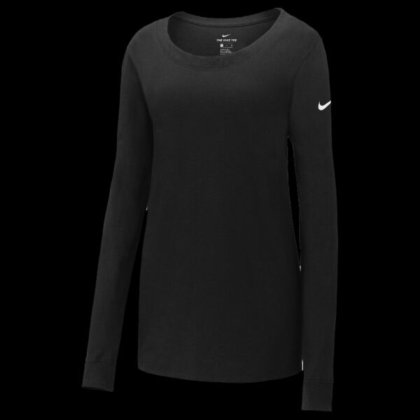 Ladies Core Cotton Long Sleeve Scoop Neck Tee Thumbnail