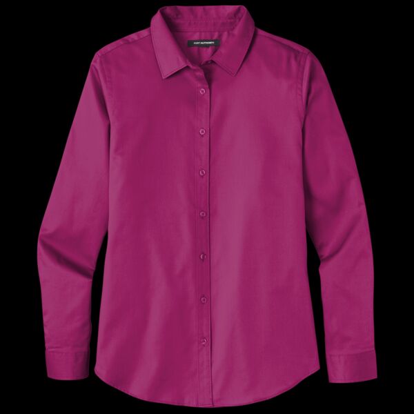 Ladies Long Sleeve SuperPro React Twill Shirt Thumbnail
