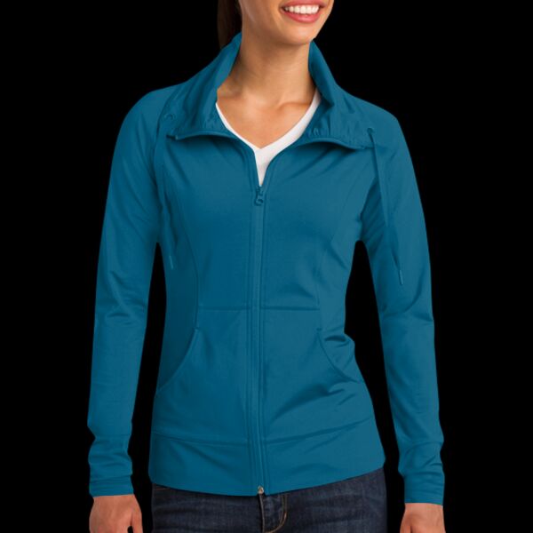Custom Ladies Sport Wick ® Stretch Full Zip Jacket Thumbnail