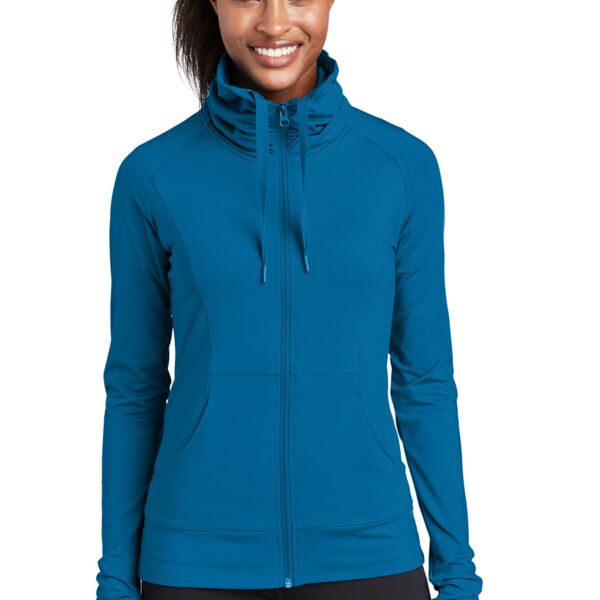 Custom Ladies Sport Wick ® Stretch Full Zip Jacket Thumbnail