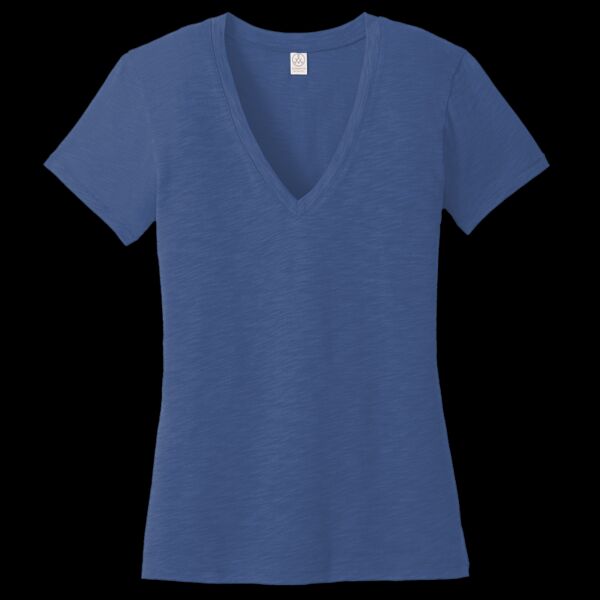 Alternative Women's Weathered Slub So Low V Neck Tee Thumbnail