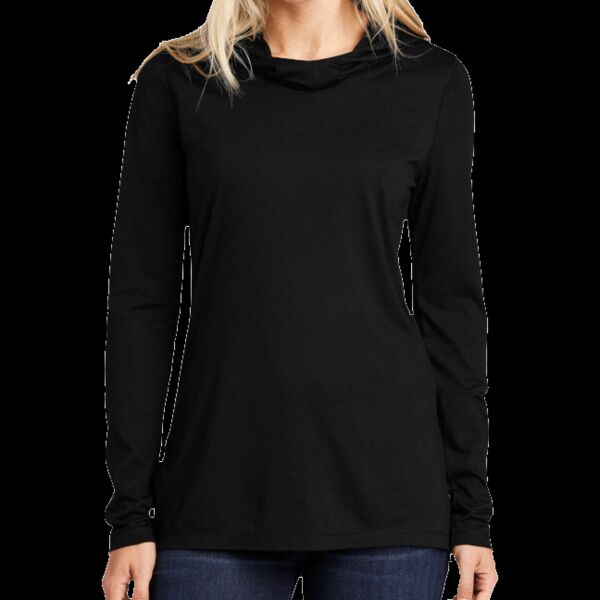 ® Ladies PosiCharge ® Tri Blend Wicking Long Sleeve Hoodie Thumbnail