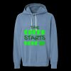 Unisex Garment-Dyed Lightweight Fleece Hooded Sweatshirt Thumbnail